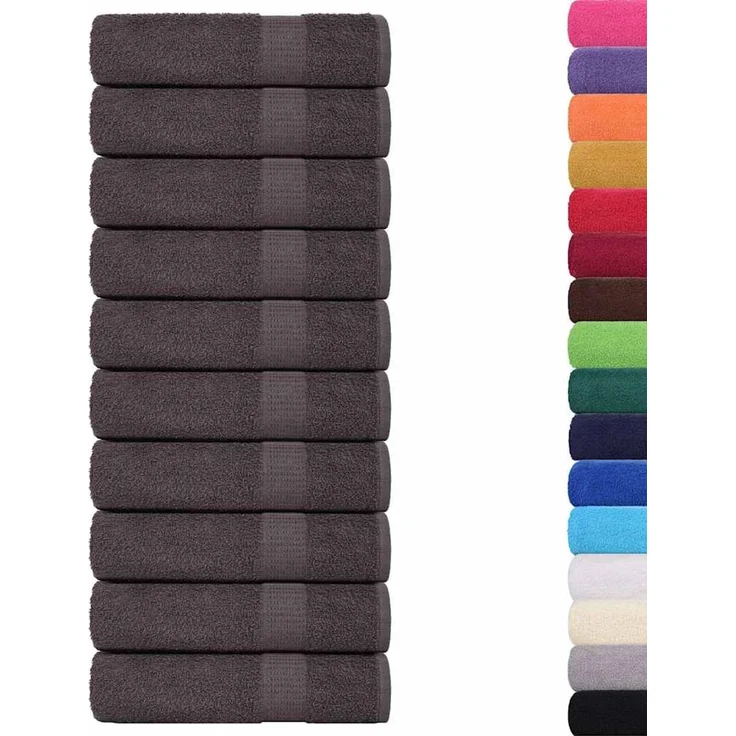 vidaXL Duschtücher FROGN 10 Stk. Anthrazit 70x140 cm 360 g/m² 136687 – Bild 2
