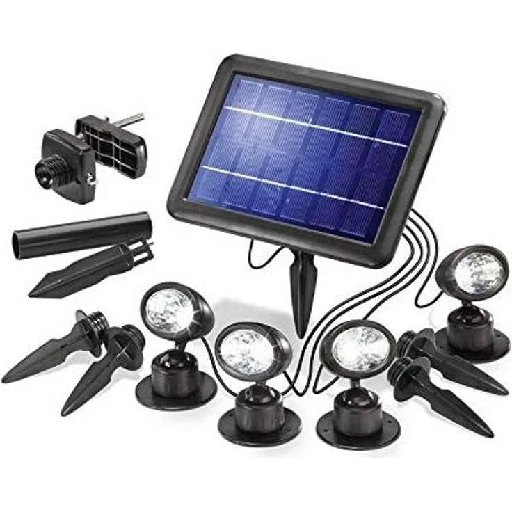 Esotec LED Solarspot QUATTRO POWER, 4er Set, IP44 – Bild 1