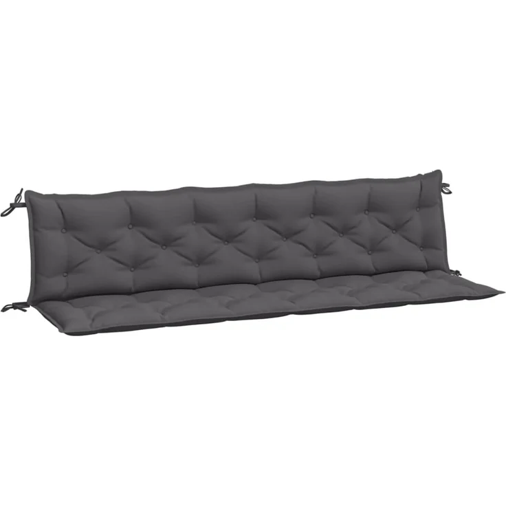 vidaXL Gartenbank-Auflagen 2 Stk. Anthrazit 200x50x7 cm Oxford-Gewebe 361735 – Bild 1