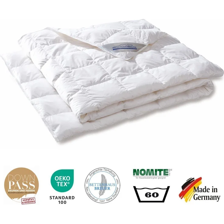 Daunenpass Sommer Daunen Bettdecke Sommerbett Sommerdecke 320g 135x200 – Bild 2