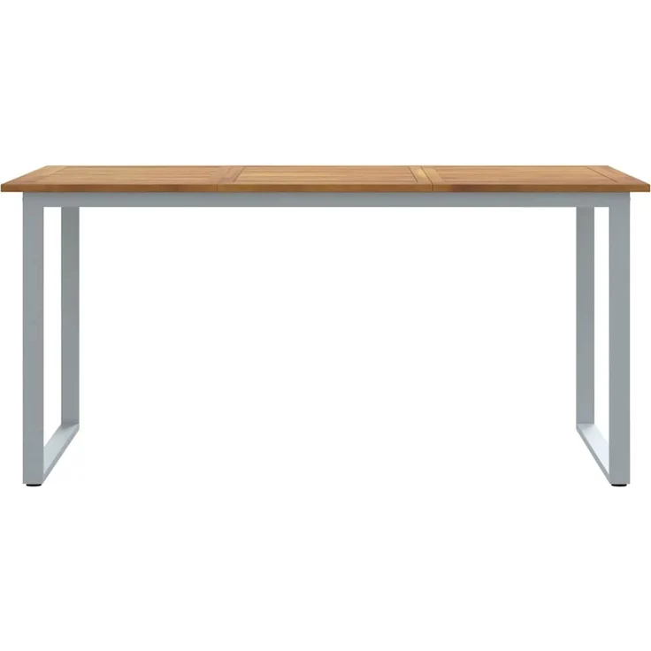 vidaXL Gartentisch Grau 160 x 80 x 75 cm Massivholz Akazie 4010595 – Bild 5