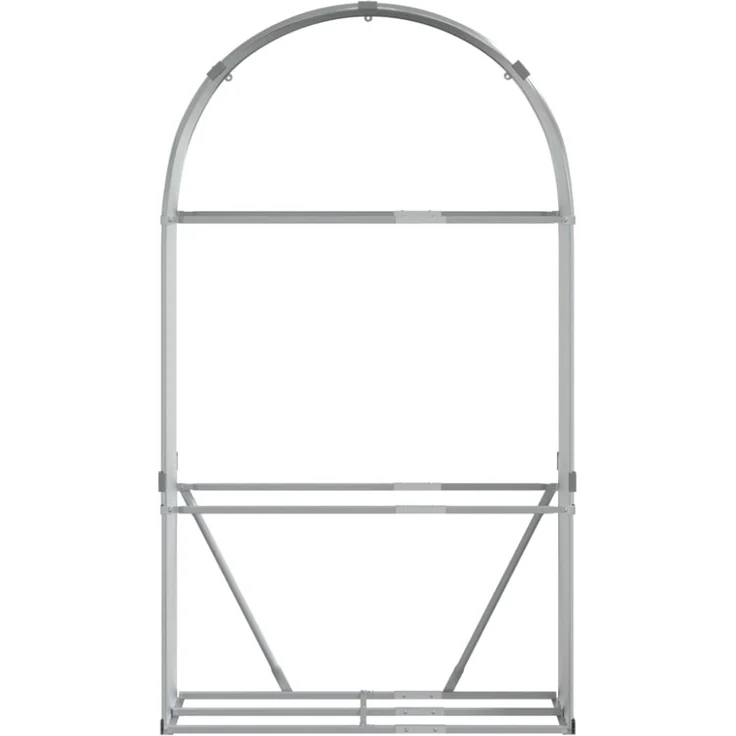 vidaXL Kaminholzunterstand Silbern 120x45x210 cm Verzinkter Stahl 364592 – Bild 6
