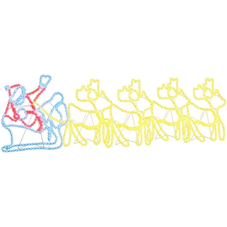 vidaXL Weihnachtsdekoration Mehrfarbig 69 x 79 cm PVC 1224 LEDs 42019616 – Bild 2