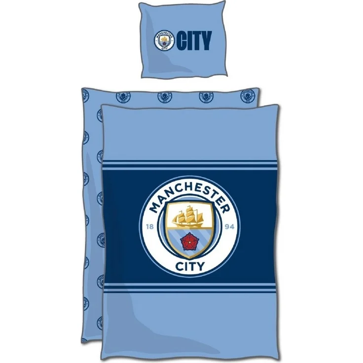 Manchester City Baumwolle Bettwäsche Bettbezug 140x200 cm & Kissenbezug 60x70 cm – Bild 1