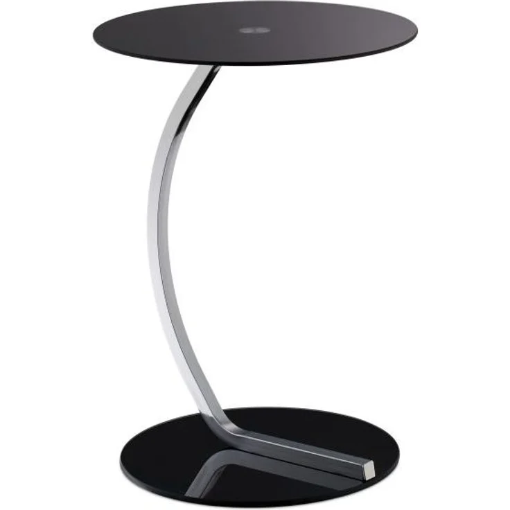 Schwarzer Beistelltisch aus Glas – Bild 10