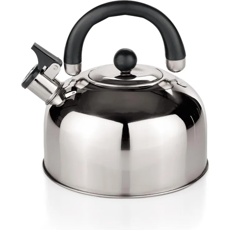 Teekessel Edelstahl mit Flöte - 2,7L - Sandwichboden - Elektro & Induktiv