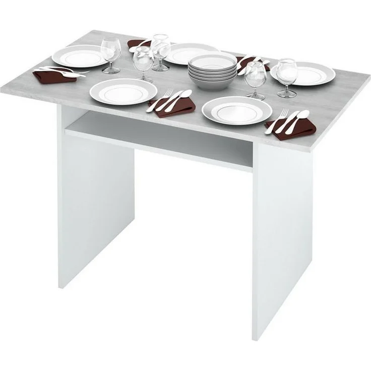 habeig Küchentisch Esszimmertisch Esstisch Klapptisch Tisch Küche klappbar weiß 120x70cm, aufklappbar – Bild 2