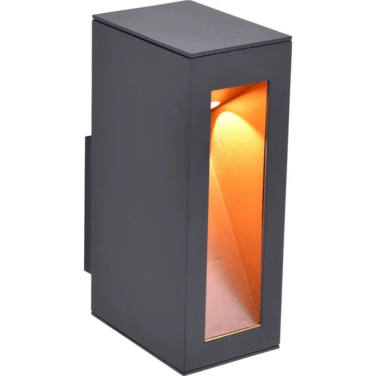 LED Wandleuchte, Alu, anthrazit, Höhe 19 cm