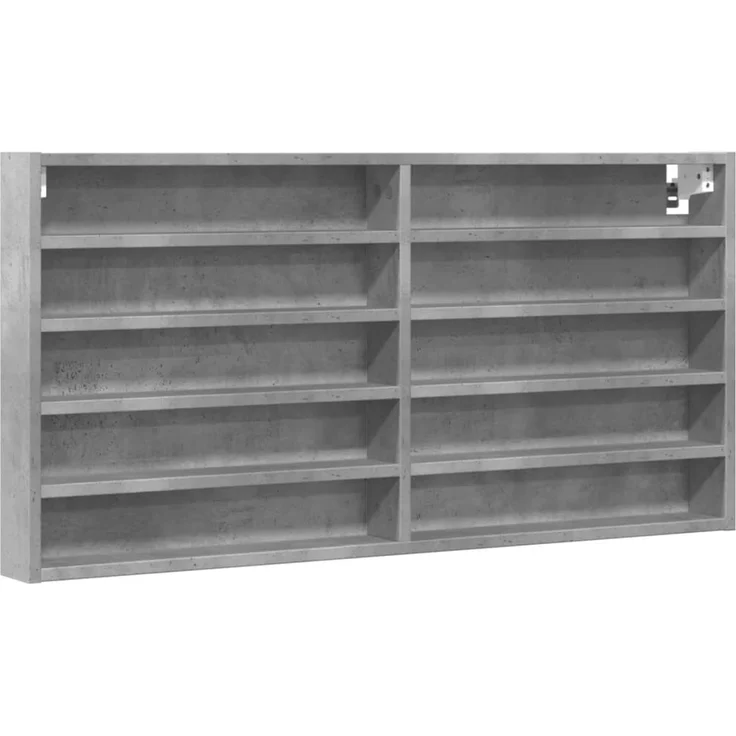 vidaXL Vitrinenschrank Betongrau 100x8,5x50 cm Holzwerkstoff 847950 – Bild 2