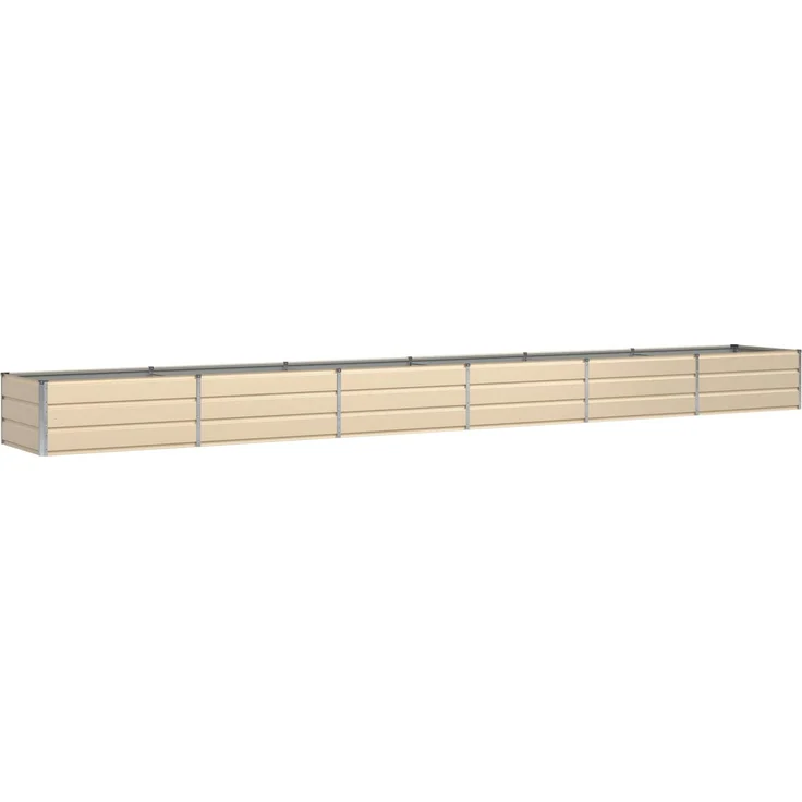 vidaXL Pflanzkübel Elfenbein 600 x 80 x 45 cm Stahl 42018097 – Bild 2