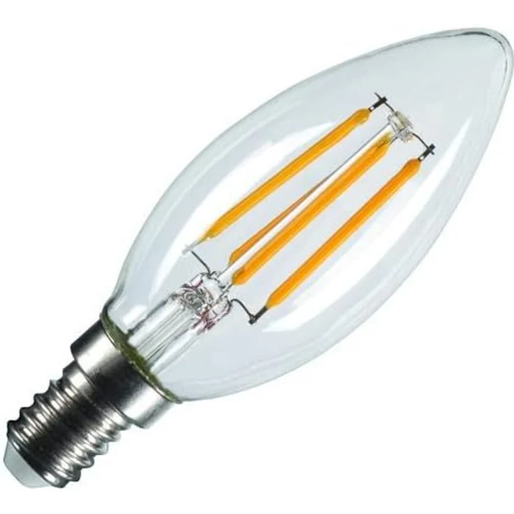 SLV C35 E14, LED Leuchtmittel transparent 4,2W 2700K CRI90 320° - LED Lampen Sockel E14 – Bild 1