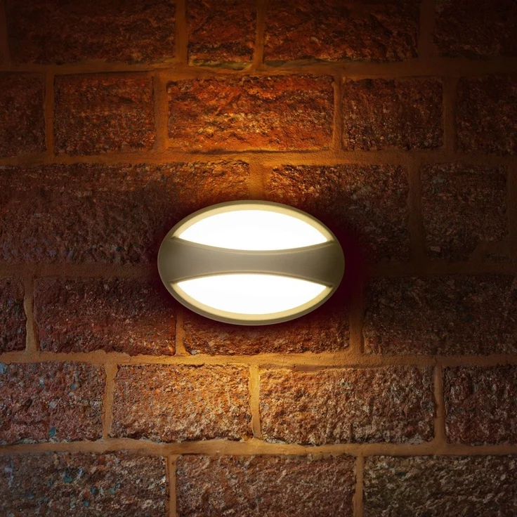 Außenwandleuchte LED Wandleuchte Außen Wandlampe Wandstrahler Grau 1114323 – Bild 2