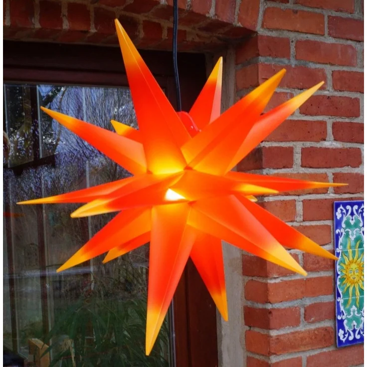 Guru-Shop LED-Stern für außen 3D Batterie Außenstern Kaspar, Weihnachtsstern,., Leuchtmittel inklusive – Bild 1
