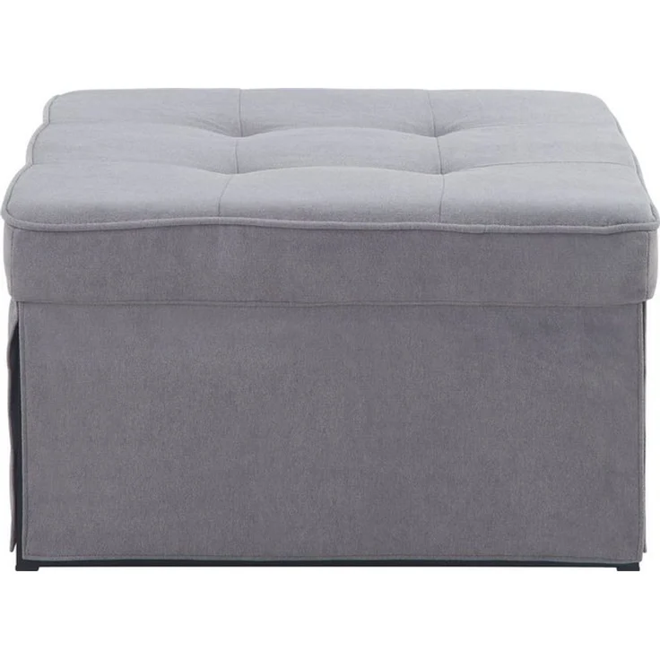 Atlantic Home Collection Sessel, Liege, Hocker Finn, Polyester, Grau, BxTxH: 80 x 72 x 43 cm – Bild 4