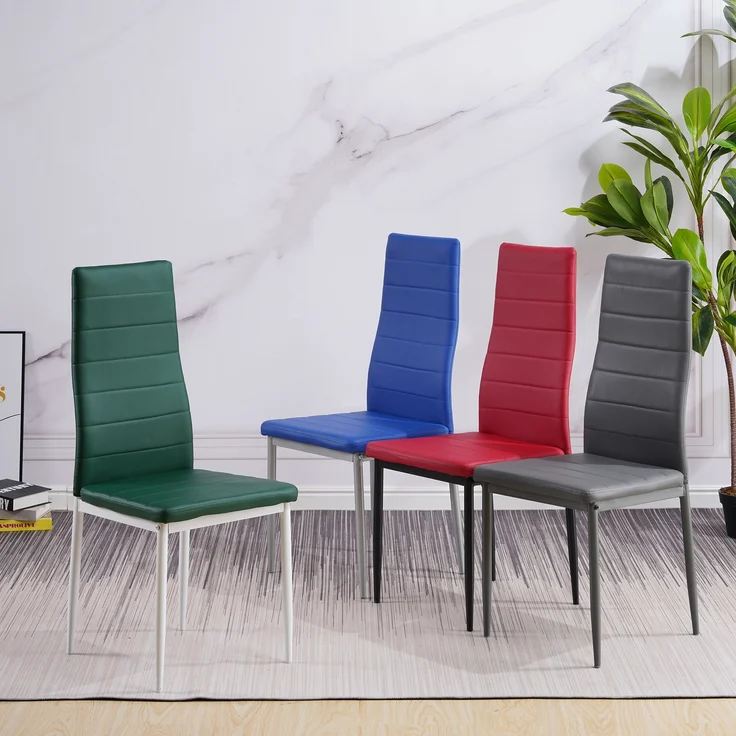 Albatros Esszimmerstühle MILANO 4er Set, Weiss - Polsterstuhl mit Kunstleder-Bezug, Modernes Stilvolles Design am Esstisch-Küchenstuhl oder Stuhl Esszimmer mit hoher Belastbarkeit bis 110kg – Bild 10