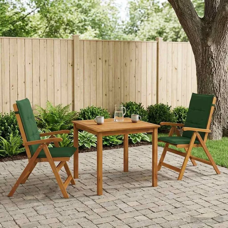 vidaXL 3-teilige Garten-Essgruppe 2-Sitzer Grün Massivholz Akazie 3434595 – Bild 1