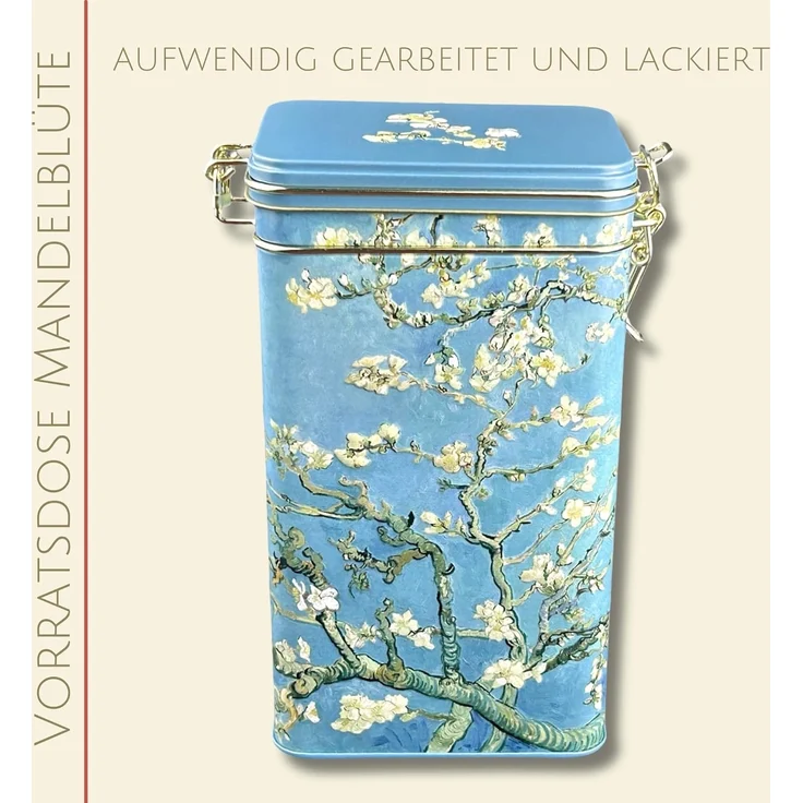MediMuc Keksdose Kaffeedose Mandelblüte, Mandelblüte, Kaffedose mit Dichtung und Bügelverschluss – Bild 2