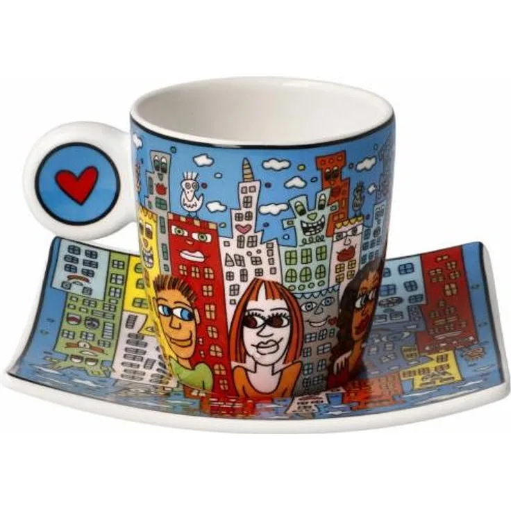 Goebel Espressotasse James Rizzi - Summer in the City, Fine Bone China, Bunt, 0. 25 L, 26102731