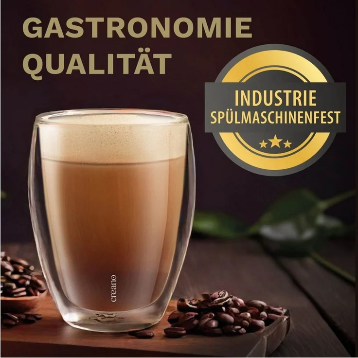 Creano Teeglas Premium Gläser 4er Set, 250ml, Borosilikatglas – Bild 1