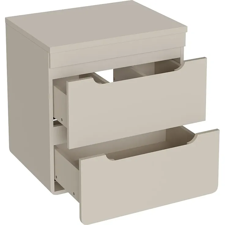 Vente-unique - ARUBA Waschbeckenmöbel Holz, Platte Beige - B 46 cm x H 59 cm x L 60 cm – Bild 4