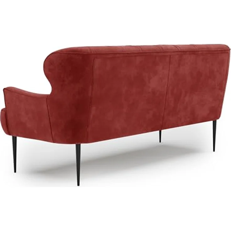 CAVADORE 3-Sitzer Küchensofa Amba, Trendige Sitzbank für Küche oder Esszimmer / 193 x 97 x 87 / Hochwertiges Mikrofaser: Rot – Bild 5