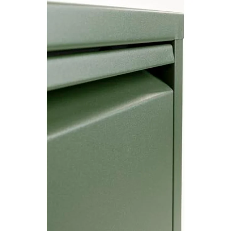 Kare Design Schuhschrank Caruso, Oliv, 104 x 50 x 15 cm, Schuhablage, Schuhkipper, Schuhregal, mit 3 Klappen, für 6 Paar Schuhe, Stahl, Schmal, Platzsparend, Hoch, Eingangsbereich – Bild 3