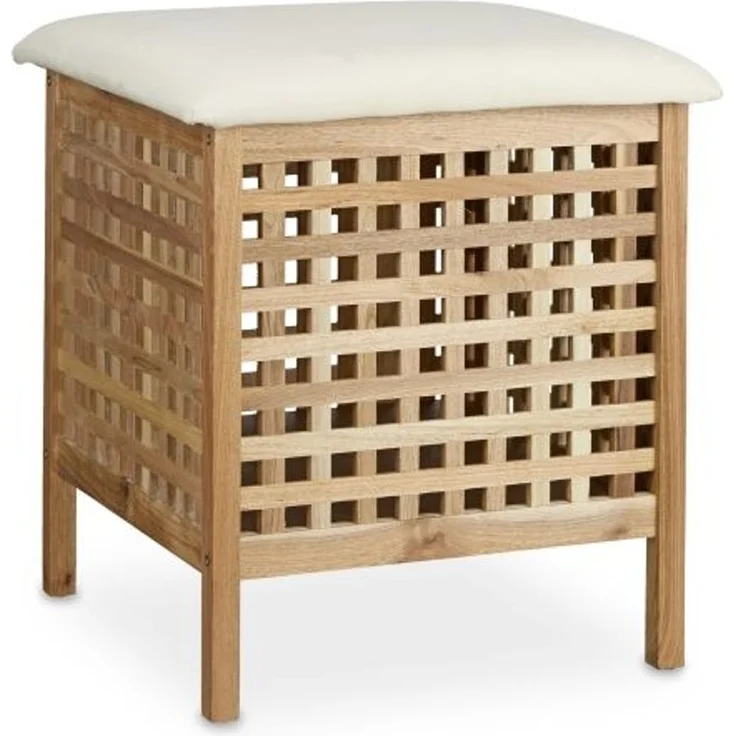Badhocker Walnuss mit Wäschesammler 10020156 – Bild 6