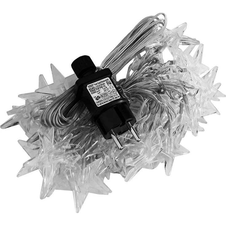 48er LED-Sternenkette Lichterkette Innen und Außen warmweiß – Bild 6