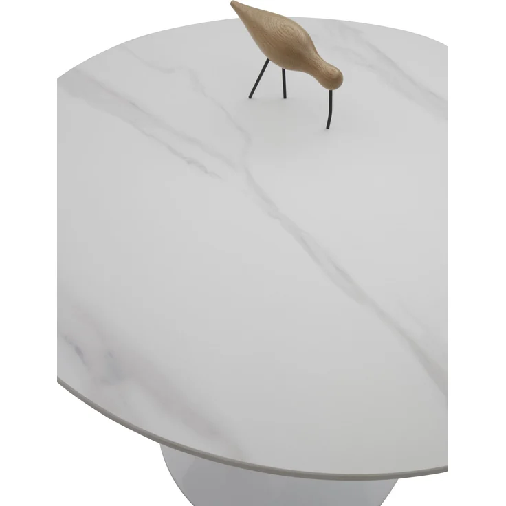 Esstisch >Josh< in weiß, Keramik, Metall - 75x90cm (HxD) – Bild 4