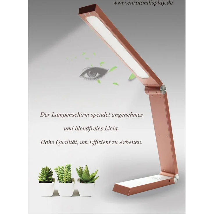 Eurotondisplay LED Tischleuchte LED Tischleuchte, 6W. Sparsam, dimmbar & Farbton einstellbar!, LED fest integriert, Tageslichtweiß, touch – Bild 4