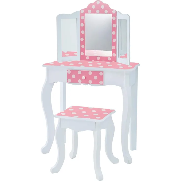 Teamson Kids 'Dots' Schminktisch pink/weiß