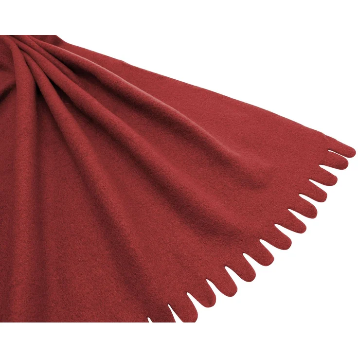ZOLLNER Kuscheldecke Fleecedecke, 130x170 cm, Polyester, rot – Bild 2