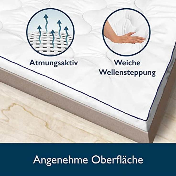 Beautissu BeauNuit MT Base, Komfortschaum Matratzenschoner, 3 cm Druckentlastung, waschbar bis 60°C, für Matratzen bis 40 cm Höhe – Bild 9