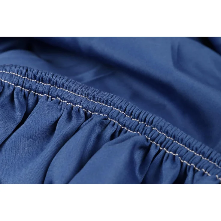 L'essentiel Maison 'De Dark Blue' Satin-Spannbettlaken für Einzelbetten (DE), Dunkelblau, 200+30 x 100 cm – Bild 3