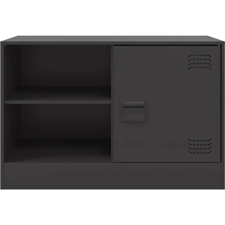 2 pcs TV-Schrank, Lowboard Schwarz 67x39x44 cm Stahl – Bild 5