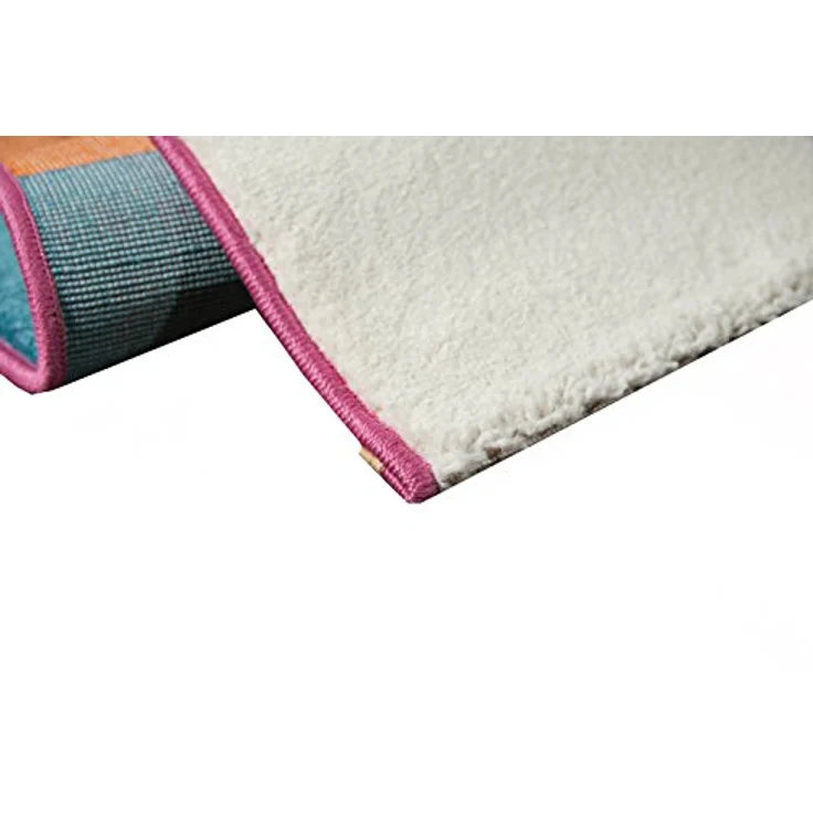 CARPETIA Kinderteppich Spielteppich Kinderzimmer Teppich Karo bunt türkis orange weiss rot pink Größe 80x150 cm – Bild 9