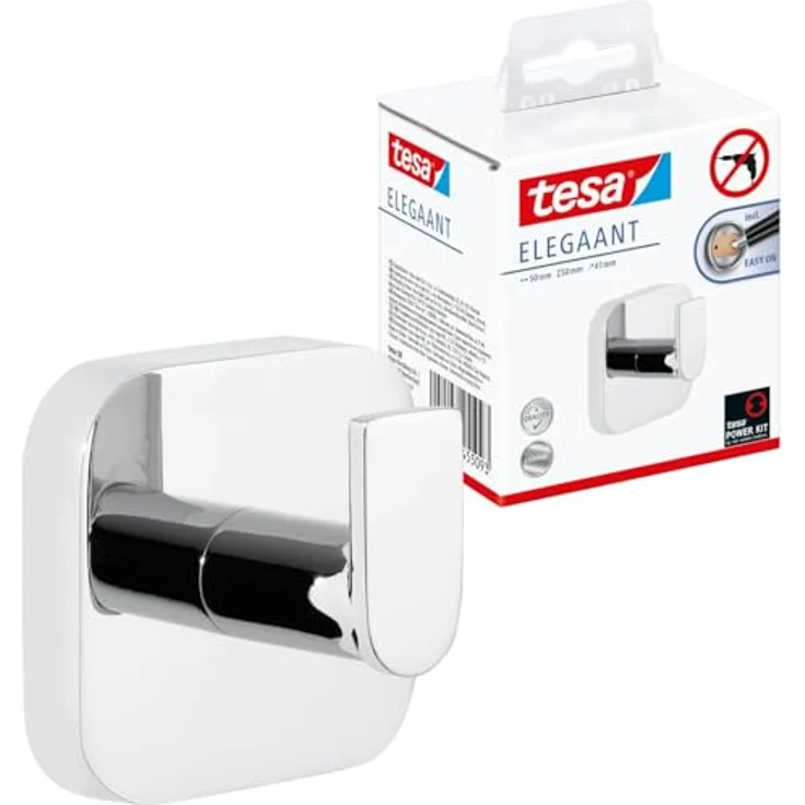 tesa Handtuchhaken tesa Handtuchhaken Elegaant Metall, chrom – Bild 2