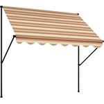 Angerer Klemmmarkise Exklusiv - Markise für Sonnenschutz und Regenschutz - Montage ohne Bohren und Dübeln - ideale Balkonmarkise für Mietwohnungen (350 cm, Rost-Beige)