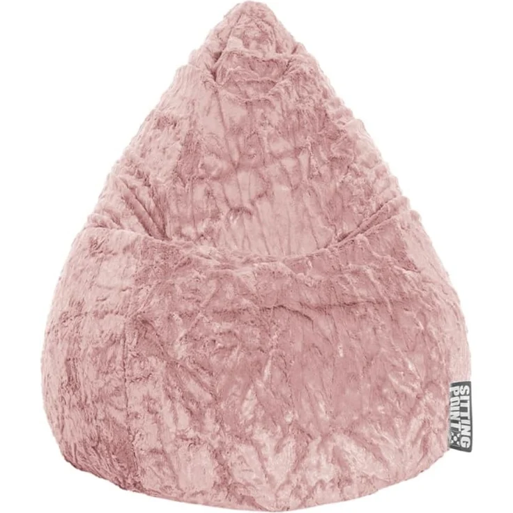 Sitting Point Sitzsack Fluffy Hearts XL ca. 220 Liter Altrose – Bild 1