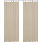 Woltu Vorhang, Kräuselband (2 St), blickdicht, Blickdicht mit Kräuselband Leichte Verdunklungsvorhänge