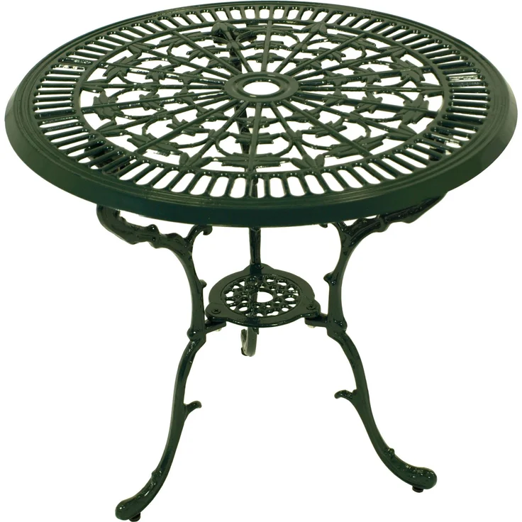 DEGAMO Jugendstil Bistroset 5-teilig, Aluguss, grün, Tisch 77cm rund – Bild 3