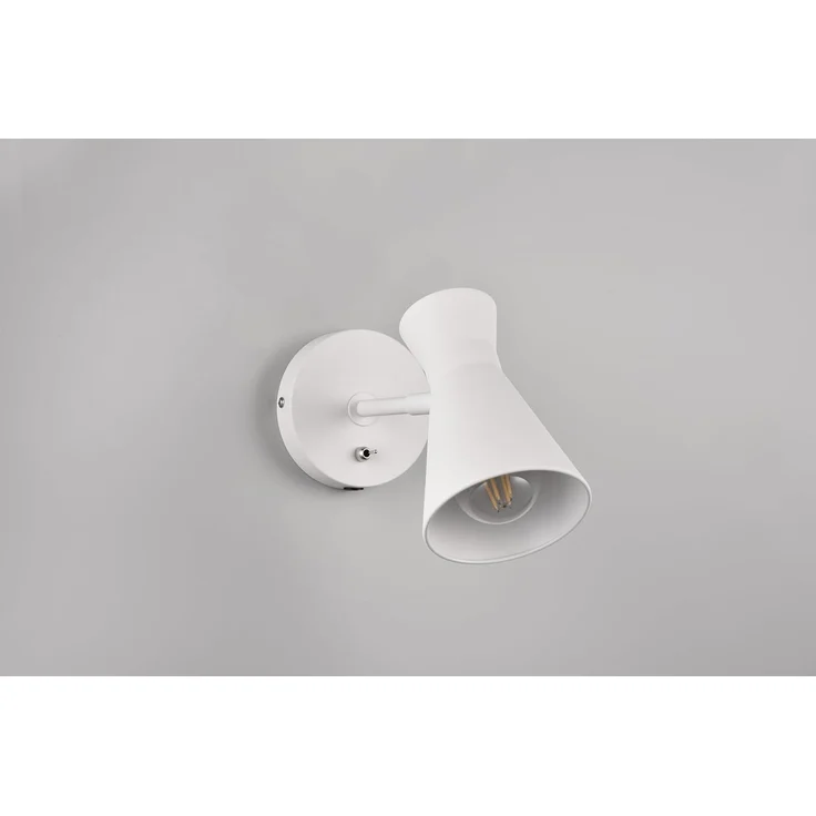Wandstrahler ENZO Retro Weiß mit Schalter & Stecker, Breite 12cm – Bild 7