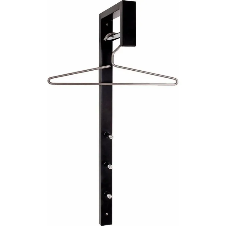 Garderobenleiste Wandgarderobe SPIKE Metall schwarz