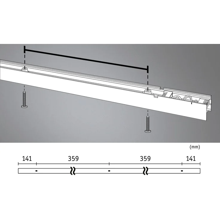 Paulmann Einspeisung für Lichtleiste Linion Power Channel 17 W Aluminium chrom-matt warmweiß dimmbar – Bild 7