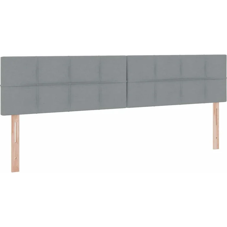 vidaXL LED-Speicherbett mit Matratze Hellgrau 200 x 200 cm Stoff 3371166 – Bild 9