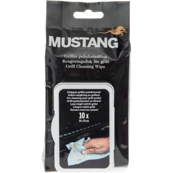 Mustang Grill-Feuchttücher 25x25 cm grau