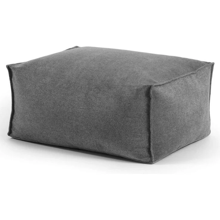 mokebo Pouf Der Ruhestifter (aus Webstoff), Sitz-Hocker, Bodenkissen, Fußhocker oder Sitzkissen eckig in Anthrazit – Bild 2