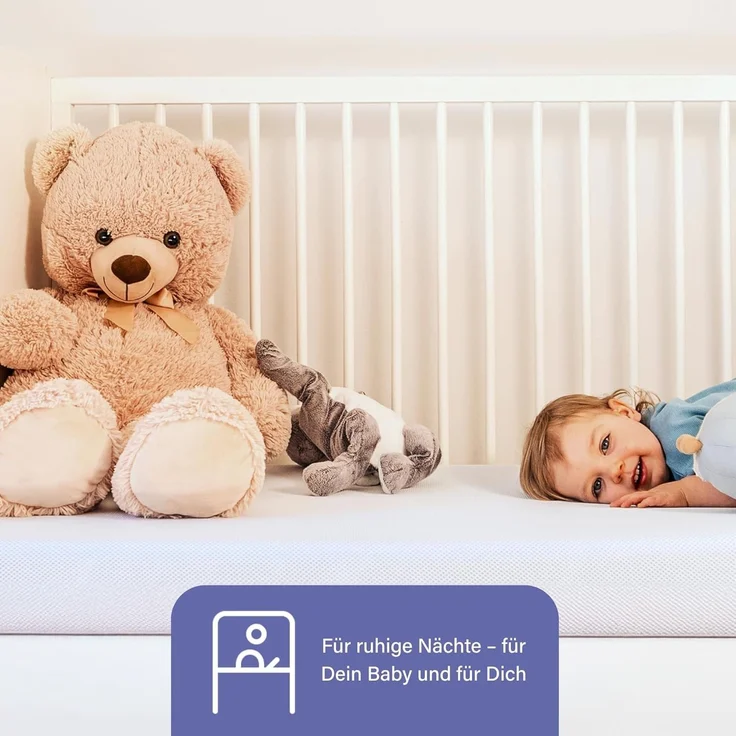 Emma Classic Kindermatratze 70x140 cm – Testsieger – Beste Babymatratze Aller Zeiten (Stiftung Warentest) – Atmungsaktiv, Oeko-TEX® Zertifiziert, Waschbar – Für Babybett & Kinderbett – Bild 6