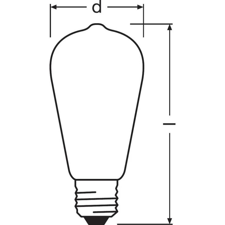 OSRAM Filament LED Lampe mit E27 Sockel, Warmweiss (2700K), Edison-Form, 6.5W, Ersatz für 55W-Glühbirne, matt, LED Retrofit CLASSIC ST, 10er-Pack – Bild 7