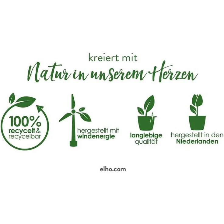 Elho Pflanzkübel green basics anzuchttopf 17cm steingrün – Bild 4